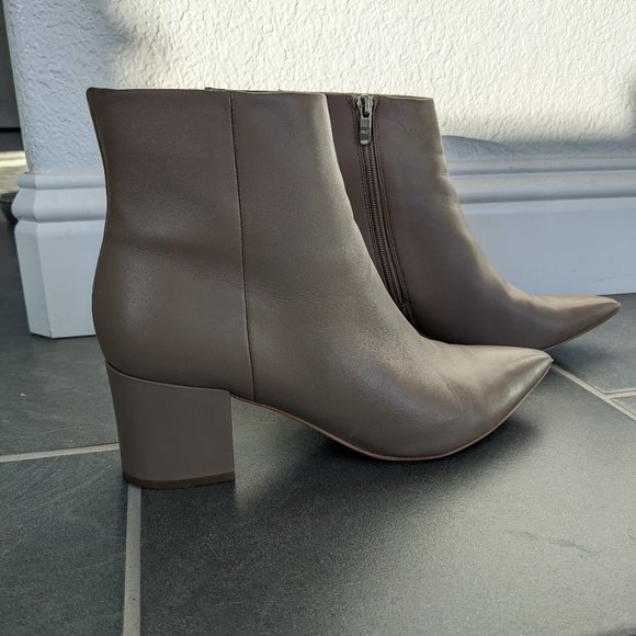 Marc Fisher Light Beige Heeled Bootie - Picture 1 of 9
